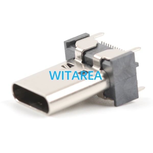 USB C Receptacle 24pin Type C Socket  Vertical Mount SMT Female Connector,Height=15mm